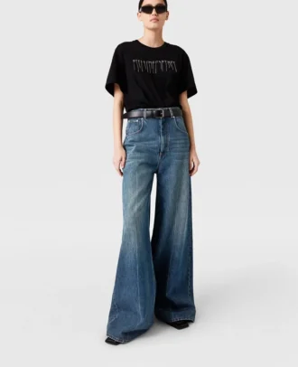 High-Rise Straight Leg Denim Jeans