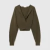 Hooded Long-Sleeve Cropped Sweater Hooded Long-Sleeve Cropped Sweater