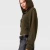 Hooded Long-Sleeve Cropped Sweater Hooded Long-Sleeve Cropped Sweater