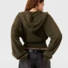 Hooded Long-Sleeve Cropped Sweater Hooded Long-Sleeve Cropped Sweater