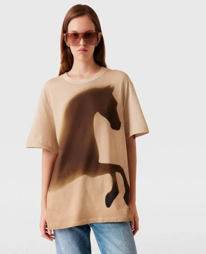 Horse Graphic Cotton T-Shirt Horse Graphic Cotton T-Shirt