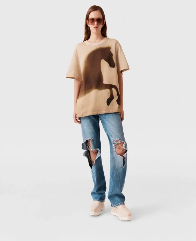 Horse Graphic Cotton T-Shirt Horse Graphic Cotton T-Shirt