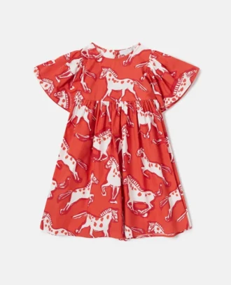Horse Print Popeline Dress