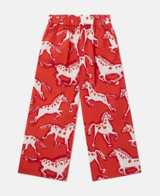 Horse-Print Popeline Trousers