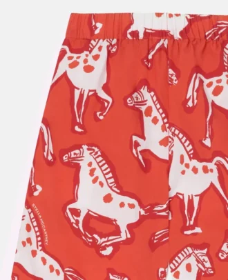Horse-Print Popeline Trousers