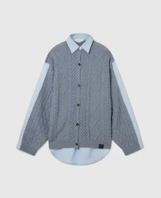Hybrid Knit Shirt Cardigan