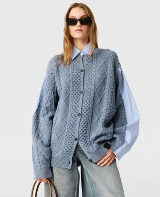 Hybrid Knit Shirt Cardigan