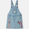 I Love You Embroidered Denim Dungarees I Love You Embroidered Denim Dungarees
