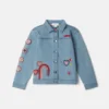 I Love You Embroidered Denim Jacket I Love You Embroidered Denim Jacket