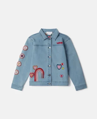 I Love You Embroidered Denim Jacket I Love You Embroidered Denim Jacket