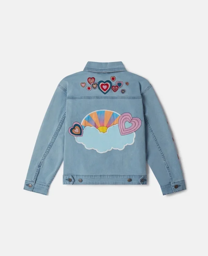 I Love You Embroidered Denim Jacket I Love You Embroidered Denim Jacket