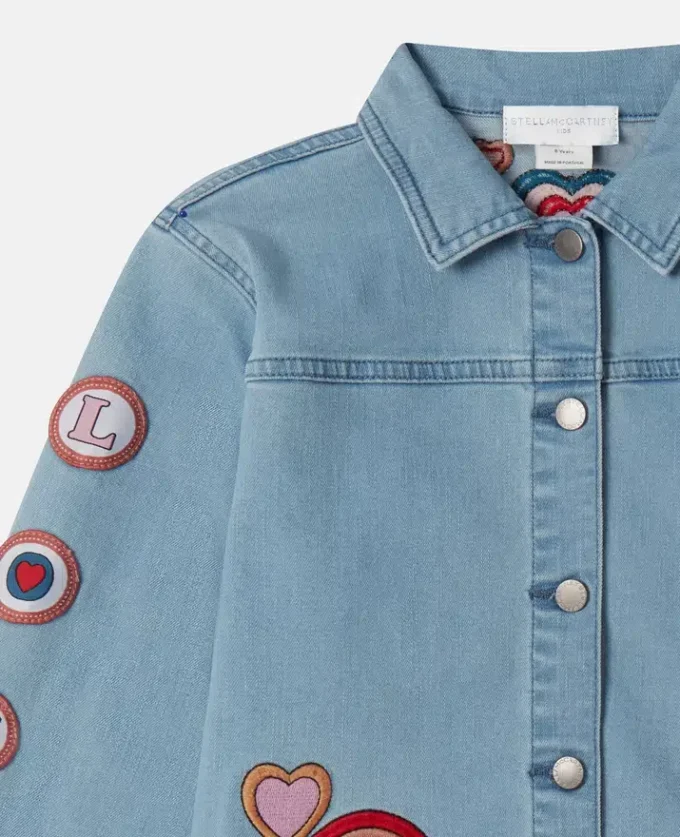 I Love You Embroidered Denim Jacket I Love You Embroidered Denim Jacket