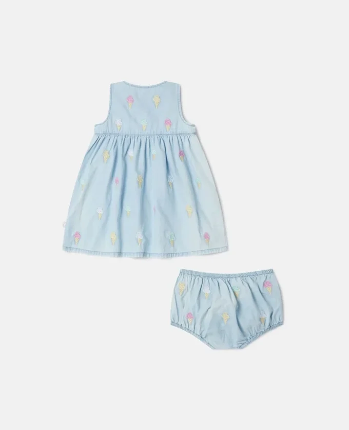 Ice Cream Embroidered Dress and Bloomers Set Ice Cream Embroidered Dress and Bloomers Set