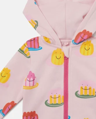 Jelly Print Full-Zipper Hoodie