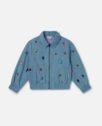 Jewel Embroidered Denim Jacket Jewel Embroidered Denim Jacket