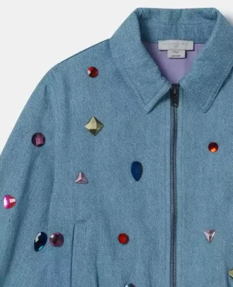 Jewel Embroidered Denim Jacket Jewel Embroidered Denim Jacket