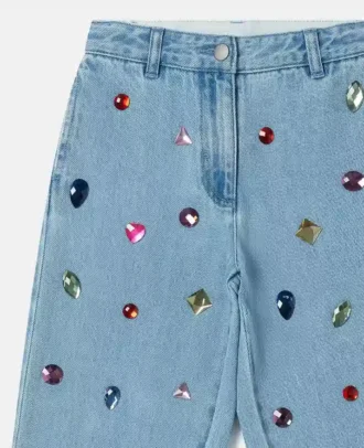 Jewel Embroidered Denim Jeans