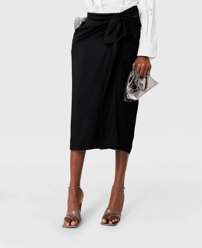 Knotted Asymmetric Midi Skirt Knotted Asymmetric Midi Skirt