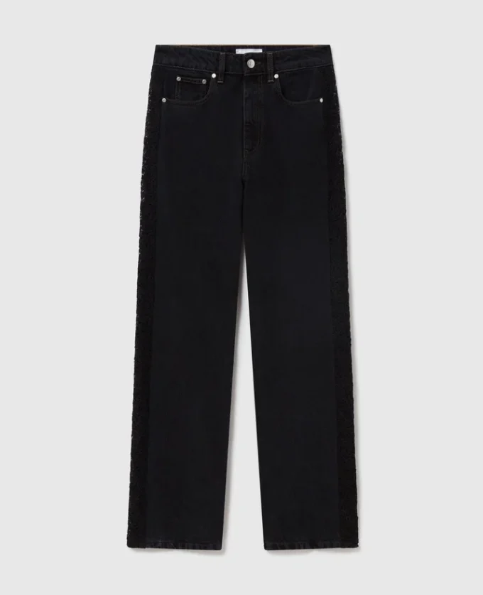 Lace High-Rise Straight Leg Jeans Lace High-Rise Straight Leg Jeans