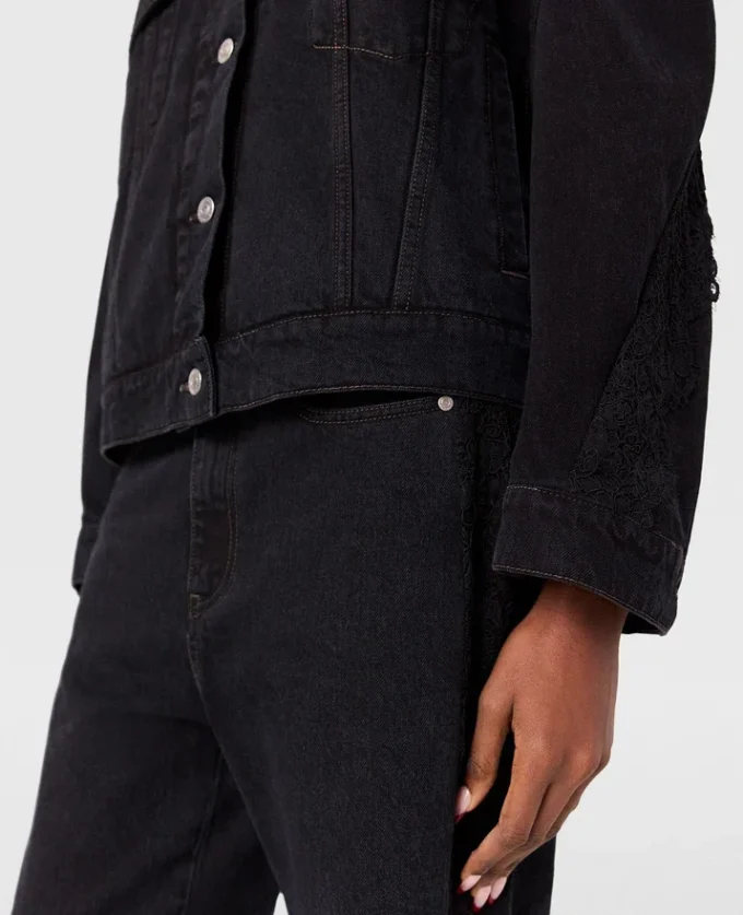 Lace High-Rise Straight Leg Jeans Lace High-Rise Straight Leg Jeans