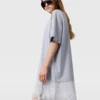 Lace-Insert Graphic T-Shirt Dress Lace-Insert Graphic T-Shirt Dress