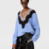Lace Insert Long Sleeved Sweater Lace Insert Long Sleeved Sweater