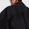 Lace-Insert Paneled Denim Jacket Lace-Insert Paneled Denim Jacket