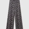 Lace Print Oversized Drawstring Pants Lace Print Oversized Drawstring Pants