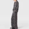 Lace Print Oversized Drawstring Pants Lace Print Oversized Drawstring Pants