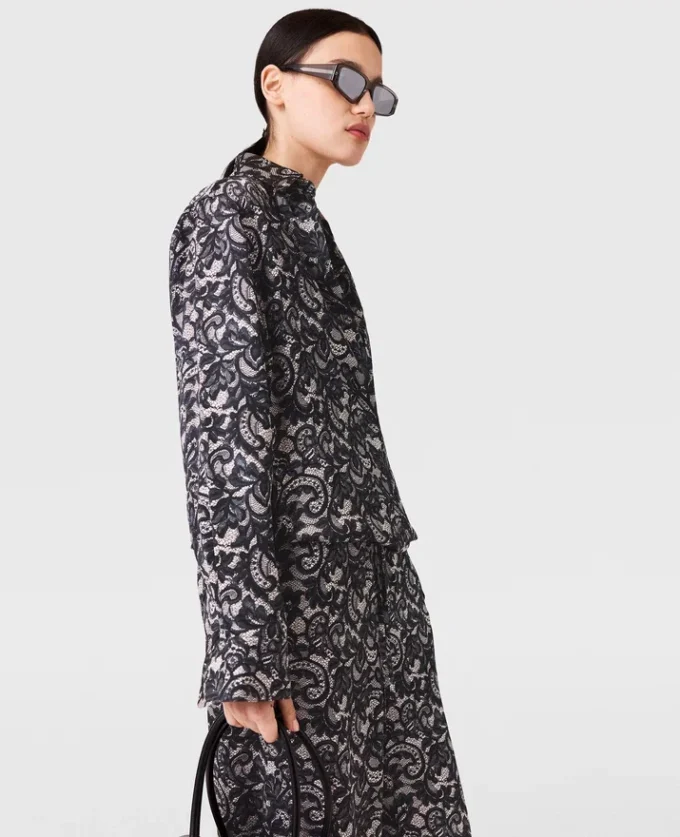 Lace Print Oversized Shirt Lace Print Oversized Shirt