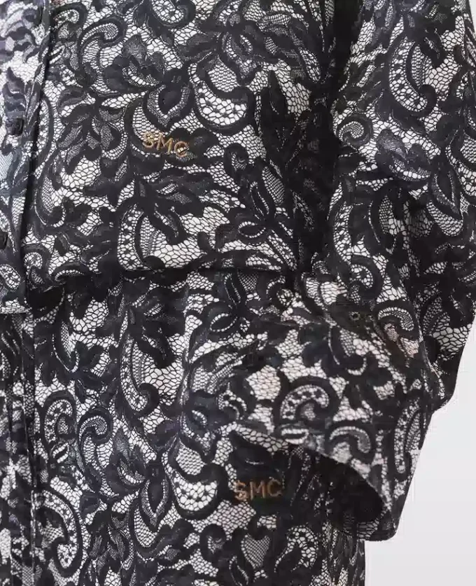 Lace Print Oversized Shirt Lace Print Oversized Shirt