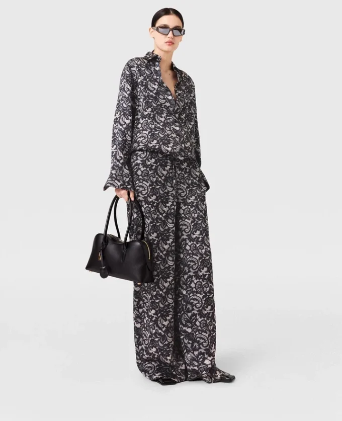 Lace Print Oversized Shirt Lace Print Oversized Shirt