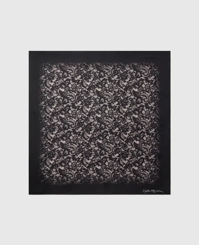 Lace Print Square Scarf Lace Print Square Scarf