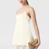 Lace-Trim Satin Mini Dress Lace-Trim Satin Mini Dress