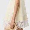 Lace-Trim Satin Mini Dress Lace-Trim Satin Mini Dress