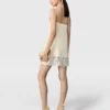 Lace-Trim Satin Mini Dress Lace-Trim Satin Mini Dress