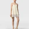Lace-Trim Satin Mini Dress Lace-Trim Satin Mini Dress