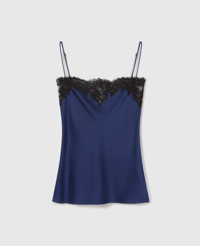Lace-Trim Satin Top Lace-Trim Satin Top