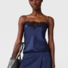 Lace-Trim Satin Top Lace-Trim Satin Top
