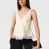 Lace-Trim V-Neck Top Lace-Trim V-Neck Top