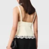 Lace-Trim V-Neck Top Lace-Trim V-Neck Top