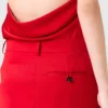 Lace-Trimmed Satin Midi Skirt Lace-Trimmed Satin Midi Skirt