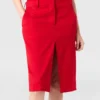 Lace-Trimmed Satin Midi Skirt Lace-Trimmed Satin Midi Skirt