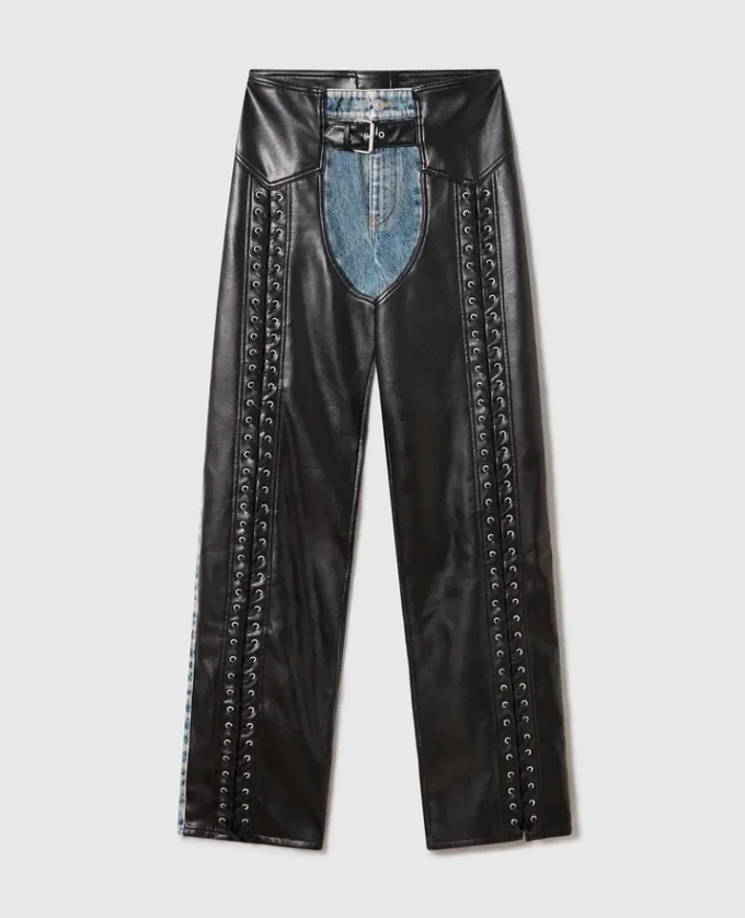 Lace-Up Vegan Chap Jeans Lace-Up Vegan Chap Jeans