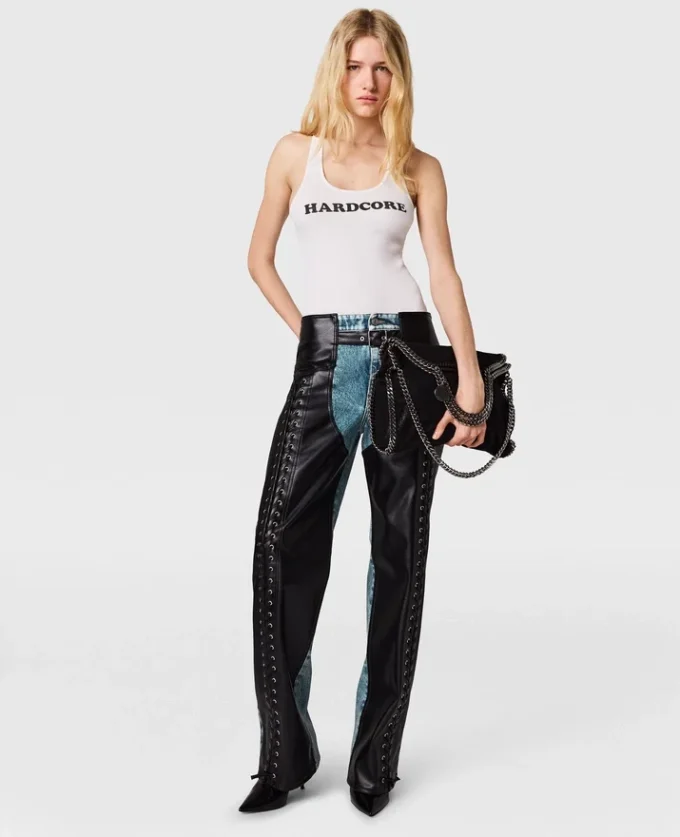 Lace-Up Vegan Chap Jeans Lace-Up Vegan Chap Jeans