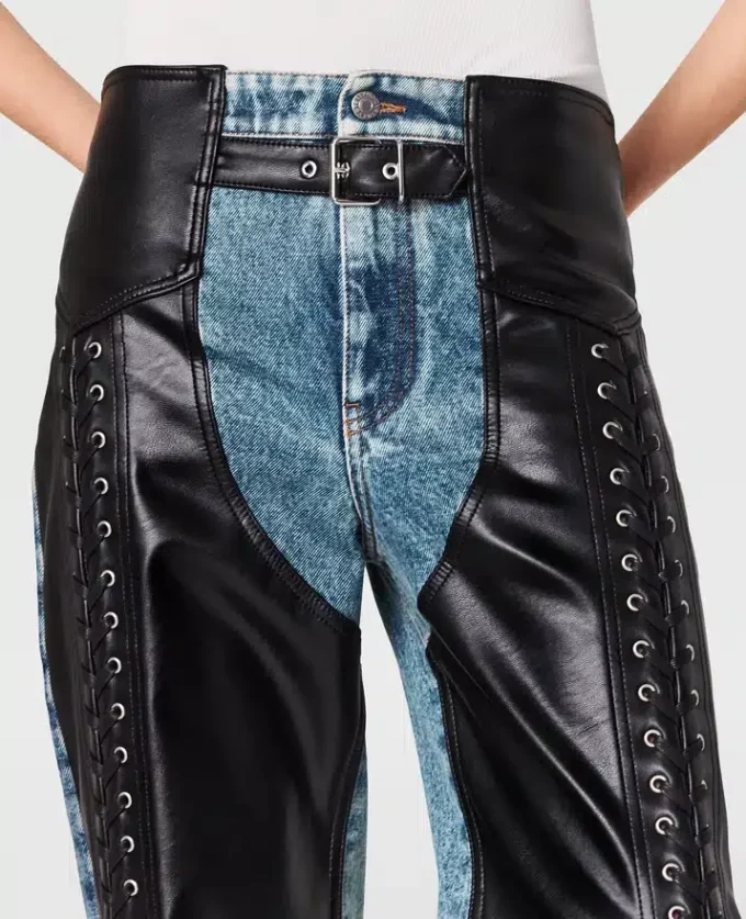 Lace-Up Vegan Chap Jeans Lace-Up Vegan Chap Jeans