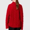 Laced Sleeves Cableknit Turtleneck Sweater Laced Sleeves Cableknit Turtleneck Sweater