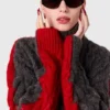 Laced Sleeves Cableknit Turtleneck Sweater Laced Sleeves Cableknit Turtleneck Sweater