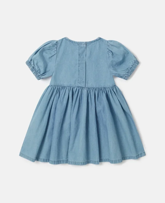 Ladybird-Embroidered Denim Dress Ladybird-Embroidered Denim Dress
