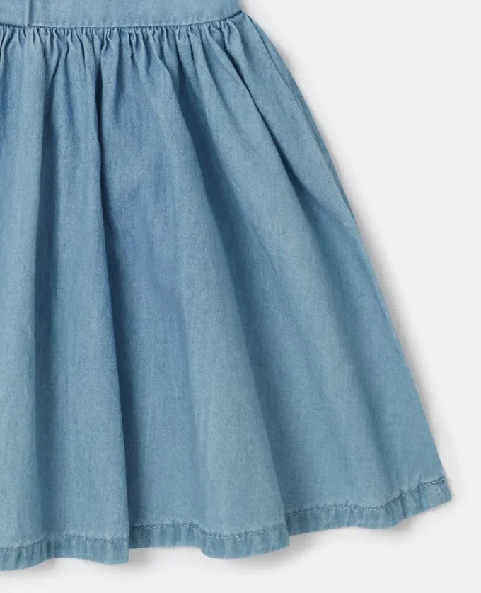 Ladybird-Embroidered Denim Dress Ladybird-Embroidered Denim Dress